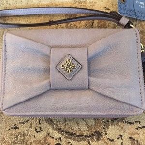NWT Simply Vera Wang Lilac Wristlet Faux Leather